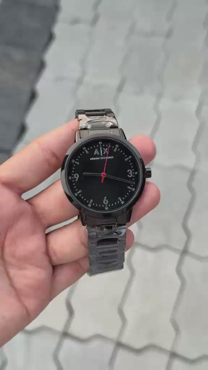 Black Steel Minimalist Analog Watch